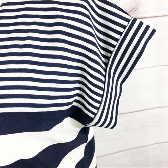 Dalia Navy & White Stripe Shift Dress size 2 - Picture 5 of 8